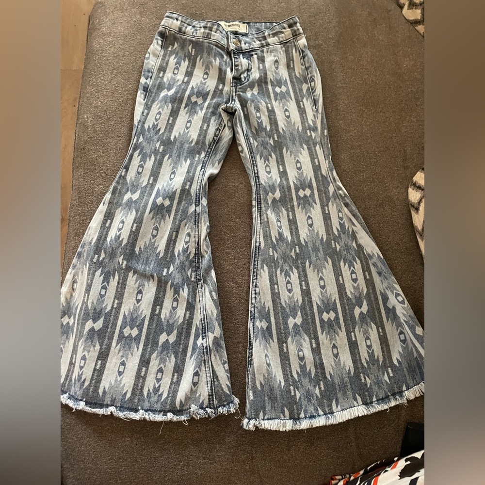 Girls size 6 rock and roll denim bell bottoms